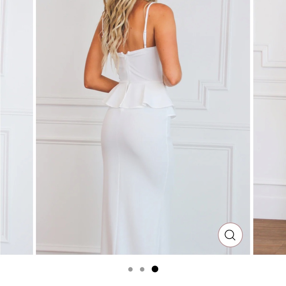 SAYLOR RUFFLE MAXI DRESS: WHITE - Picture 2 of 7
